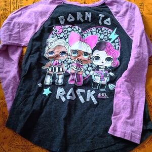 L.O.L. Surprise! 'Born to Rock' Purple and Black Long Sleeve Tee